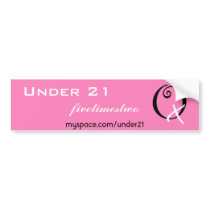 Under 21 "fivetimestwo" bumper stciker bumper stickers