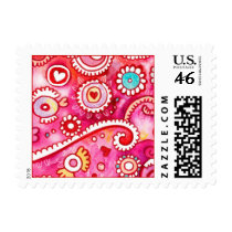 Under a Pink Sky Postage postage