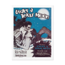 Under A Texas Moon Songbook Cover Postcard