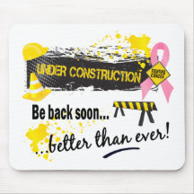 Under Construction Breast Cancer Mousepad