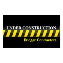 Under Construction Contractor Business Card Template