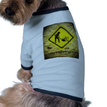 under construction sign dog tee shirt