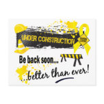 Under Construction Testicular Cancer Post Card