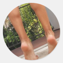 UNDER HER FEET ROUND STICKER