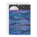 Under Stars Wedding Invitation Beach Destination