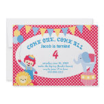 under the big top - childrens birthday personalized announcement