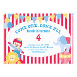 under the big top - childrens birthday custom announcements