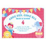 under the big top - childrens birthday personalized announcement