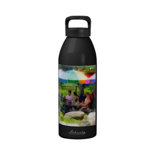 Under the Colorful Umbrellas Drinking Bottle