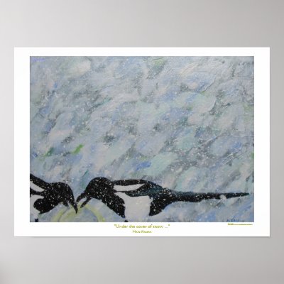 Under the cover of snow they stole the Moon Posters by mark4art