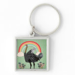 Under the Rainbow Ostrich  Keychain