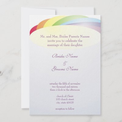 Under the Rainbow Wedding Invitation by Willowdesign