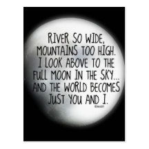 Under The Same Moon Poem Postcards