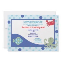 Under the Sea 5x7 Calypso Ocean Birthday Invite