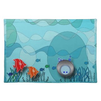 Cartoon of under the sea scene