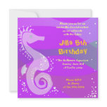 Under The Sea Aquarium Happy Birthday Party Girl Custom Invitation