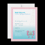 Under the Sea Baby Girl Shower Announcement