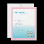 Under the Sea Baby Girl Shower Announcement Pearl
