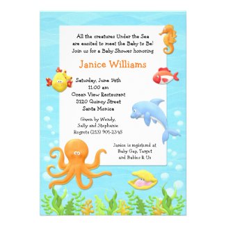 Under the Sea Baby Shower Invitations by eventfulcards