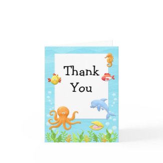 Under the Sea Baby Shower Thank You Card