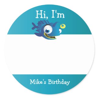 Under the Sea Birthday Party Favours sticker