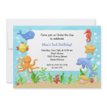 Under the Sea Birthday Party Invitation