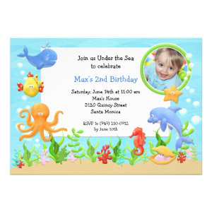 Under the Sea Birthday Party Invitation
