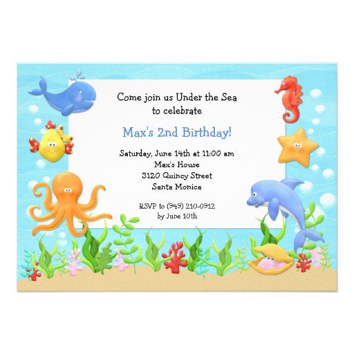 Under the Sea Birthday Party Invitation