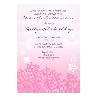    Birthday Party on Under The Sea Birthday Party Supplies Invitations  4 Under The Sea