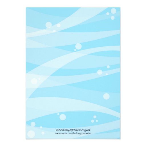 Under the Sea Blue Baby Shower Invitations