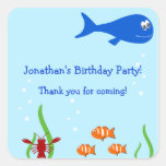 Under The Sea Children's Birthday Favor Stickers