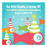 Under the Sea Fish Birthday Party Invitation