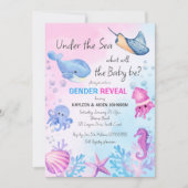 Under The Sea Gender Reveal Cute Sea Critters Invitation Zazzle