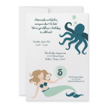 "Under the Sea" Girl Birthday Party Invitation by tartgoods "Under the Sea" Girl Birthday Party Invitation