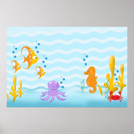 UNDER THE SEA HUGE 36 x 24 ART PRINT