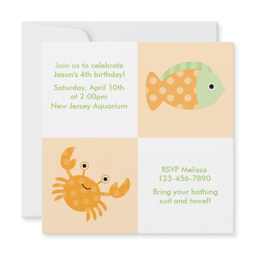 Under the Sea invitation