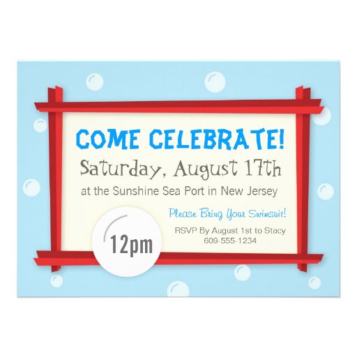 Under the Sea Invitation