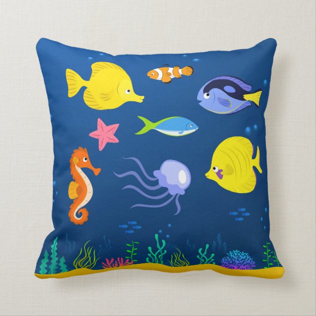 Under the Sea Jellyfish Seahorse Starfish Seaweed Pillows