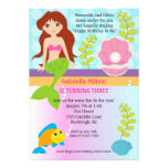 Under The Sea Mermaid Birthday Invite