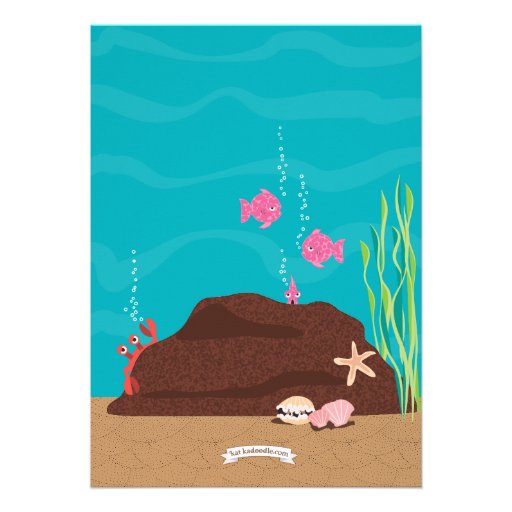 Under the Sea Mermaid Birthday Party Invitation