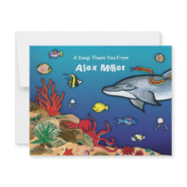 Under the Sea- Ocean Life Note Card Custom Invite