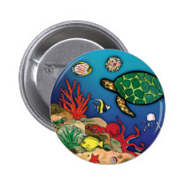 Under the Sea- Ocean Life Pinback Buttons