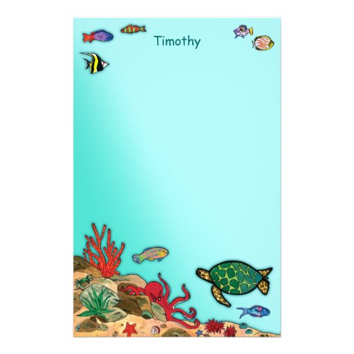 Under the Sea- Ocean Life Stationery | Zazzle