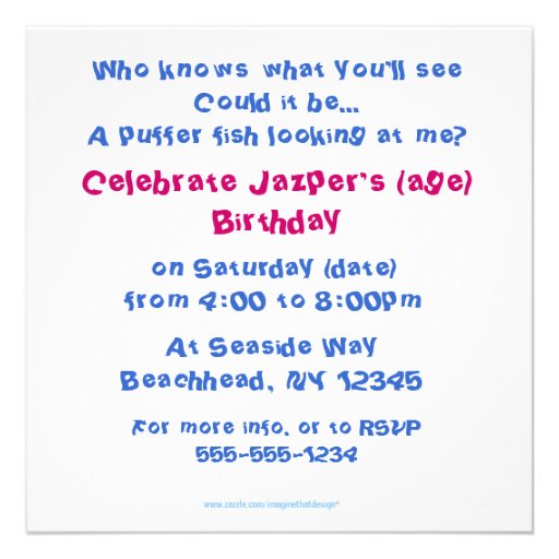 Under the Sea Party Invitation
