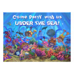 Under the Sea Quad Party Invitation invitations