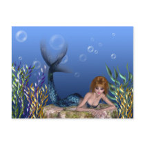 Under the Sea Redheaded Mermaid Postcards by mrssocolov4 Under the Sea Redheaded Mermaid Postcards