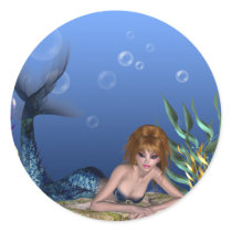 Under the Sea Redheaded Mermaid Stickers by mrssocolov4 Under the Sea Redheaded Mermaid Stickers