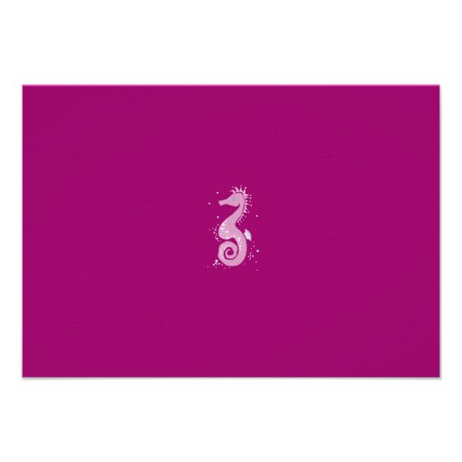 Under the Sea Seahorse Bat Bar Mitzvah Party Card