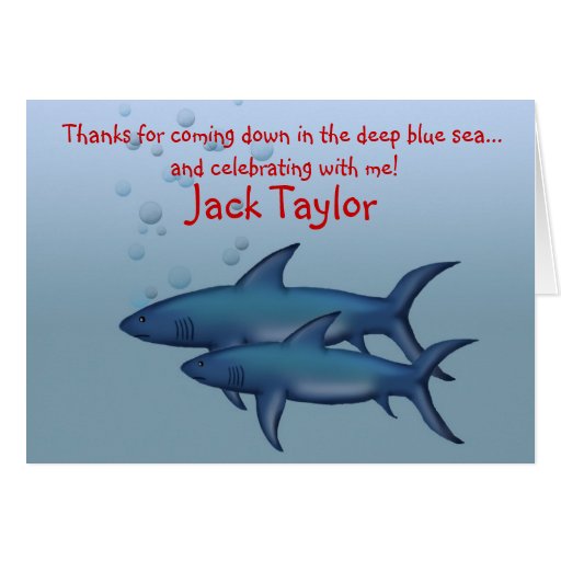 Under the Sea Shark Note cards