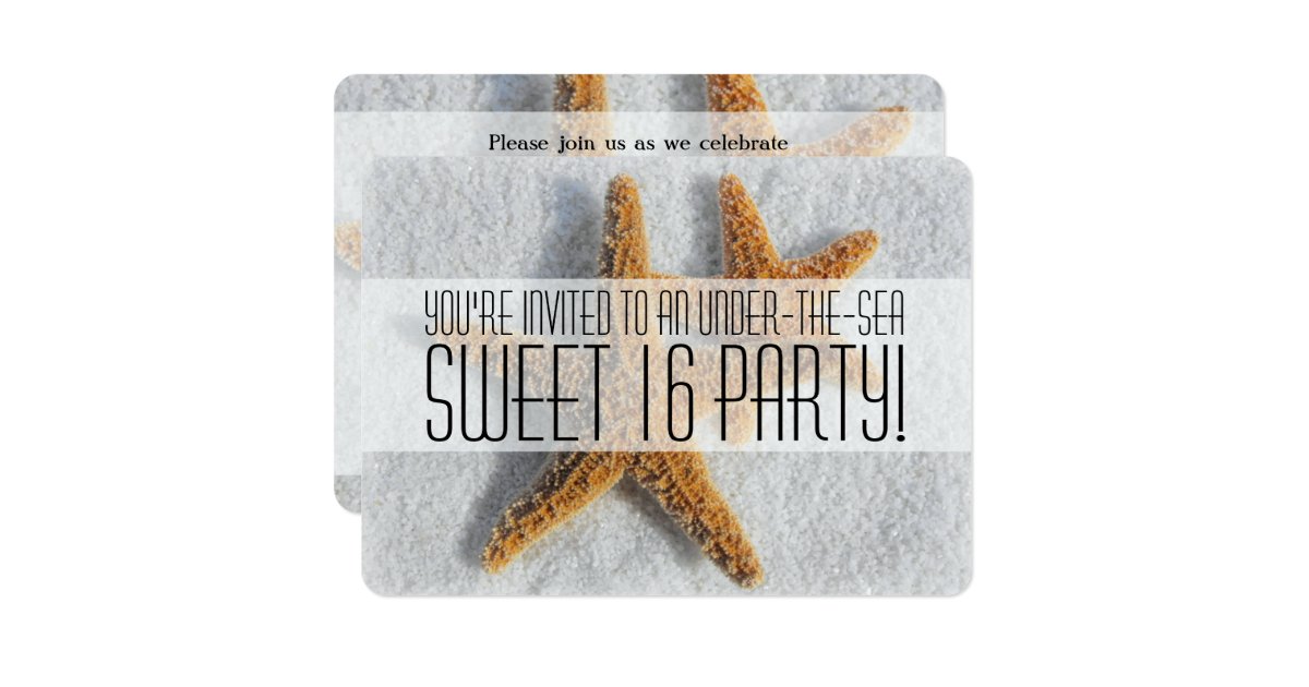 Under the Sea Sweet Sixteen Party Invitations Zazzle